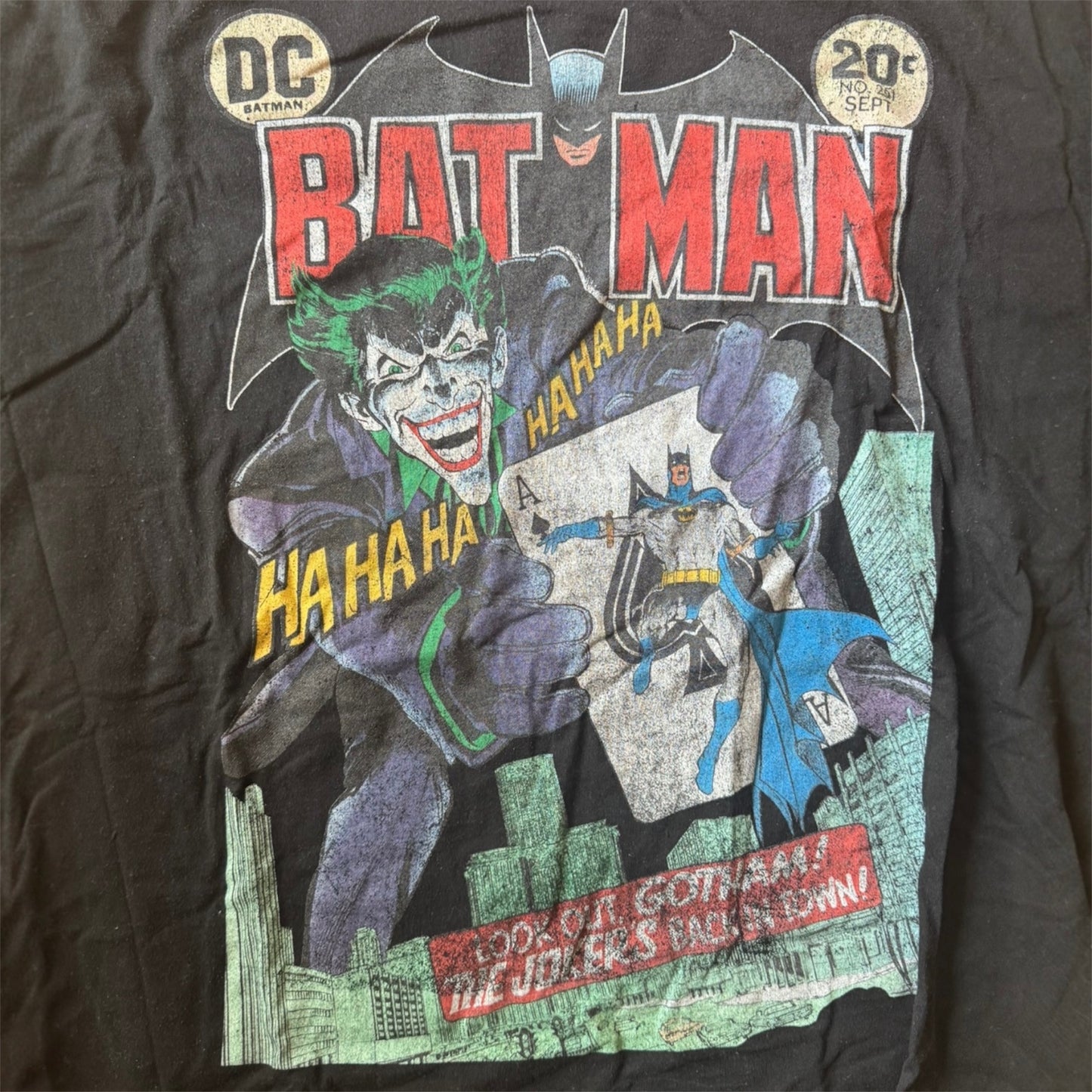 Batman The Joker DC Comics Graphic Black T-Shirt Size: 4XL