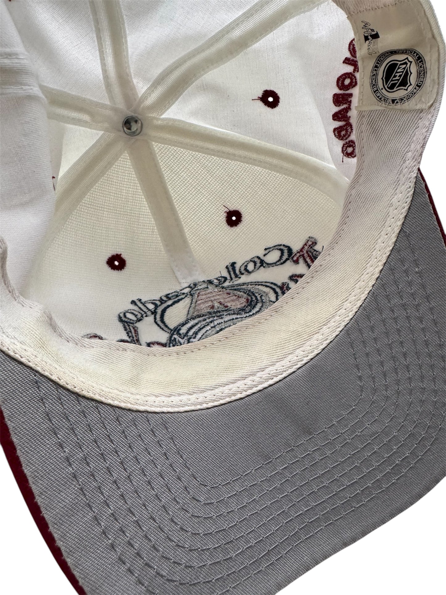 VTG ‘90s Colorado Avalanche NHL #1 Apparel Snapback Hat Cap
