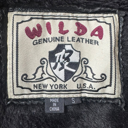 VTG Wilda Genuine Leather Racing Motorcycle Jacket Size: S