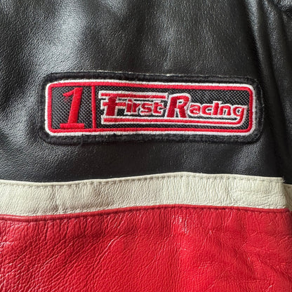 VTG Wilda Genuine Leather Racing Motorcycle Jacket Size: S