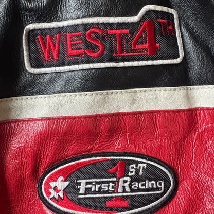 VTG Wilda Genuine Leather Racing Motorcycle Jacket Size: S