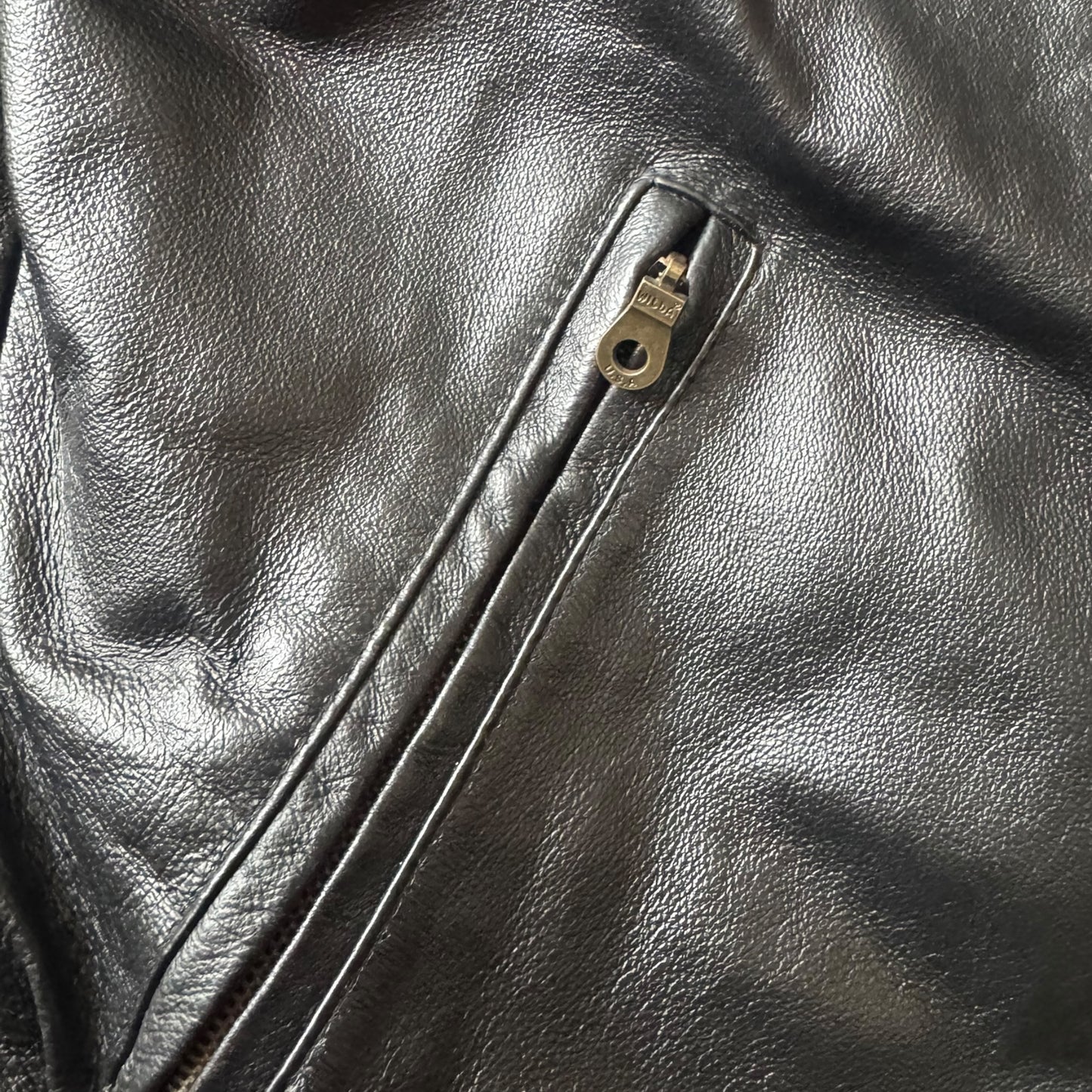 VTG Wilda Genuine Leather Racing Motorcycle Jacket Size: S