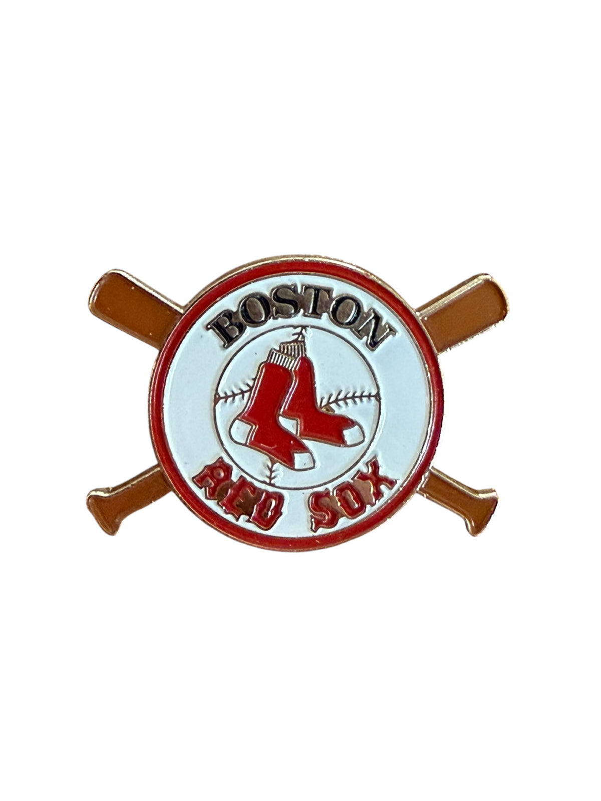 VTG Boston Red Sox Baseball Bats MLB Enamel Lapel Pin 2cm