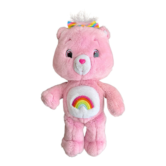 2007 Care Bears Cheer Bear Pink Rainbow Plush