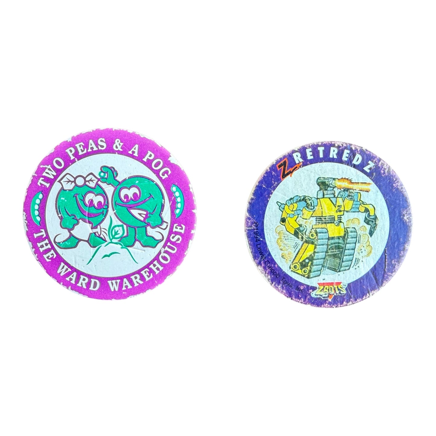 VTG ’90s Assorted Pogs Milk Caps Mixed Lot – 96 Pogs