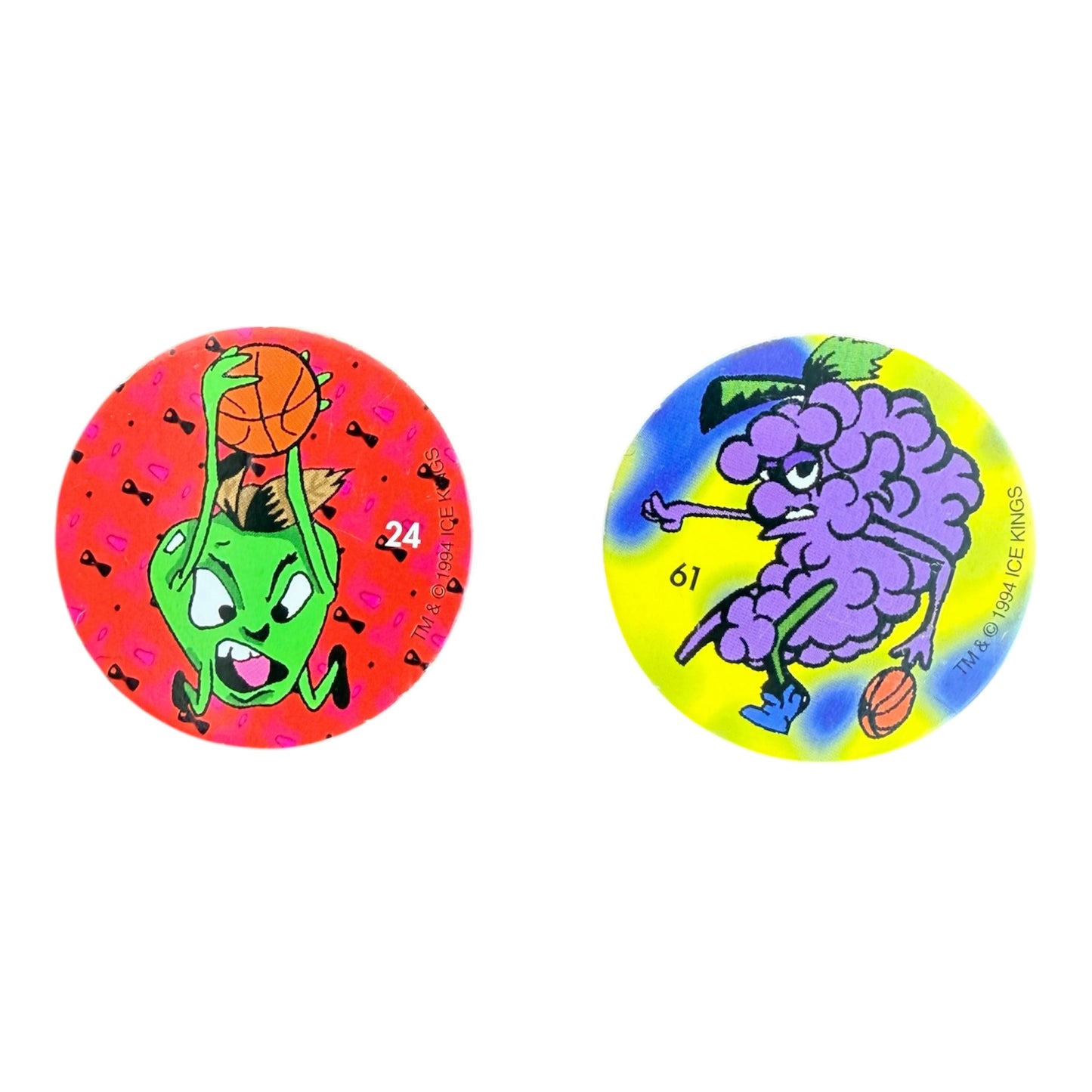 VTG ’90s Assorted Pogs Milk Caps Mixed Lot – 96 Pogs