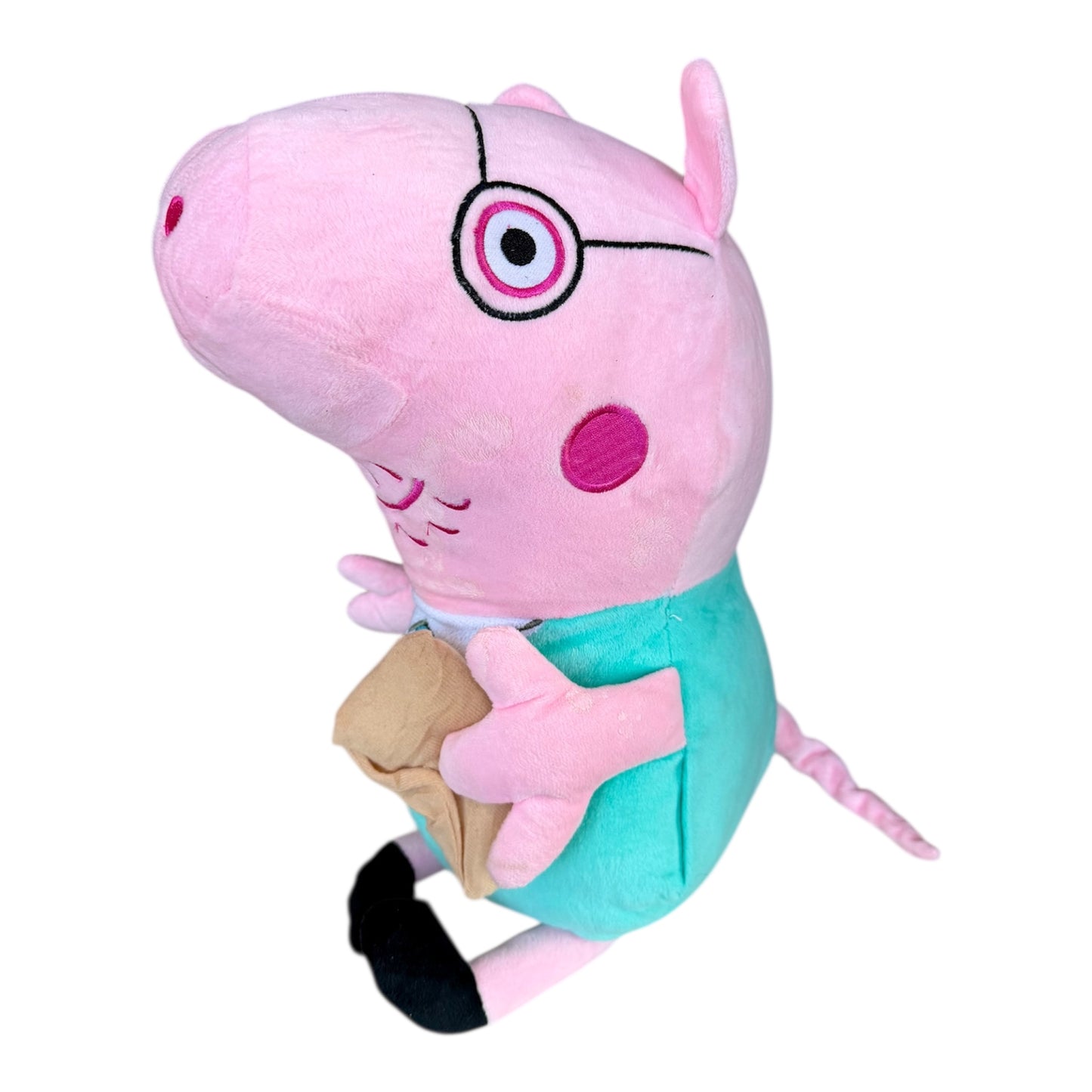 Ty Peppa Pig Daddy Pig & Peppa Pig Large Stuffed Animal Toy Set Bundle