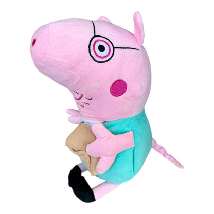 Ty Peppa Pig Daddy Pig & Peppa Pig Large Stuffed Animal Toy Set Bundle