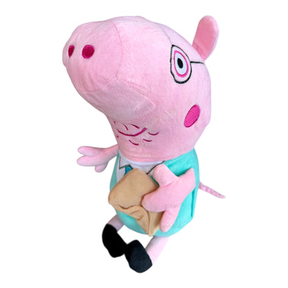 Ty Peppa Pig Daddy Pig & Peppa Pig Large Stuffed Animal Toy Set Bundle