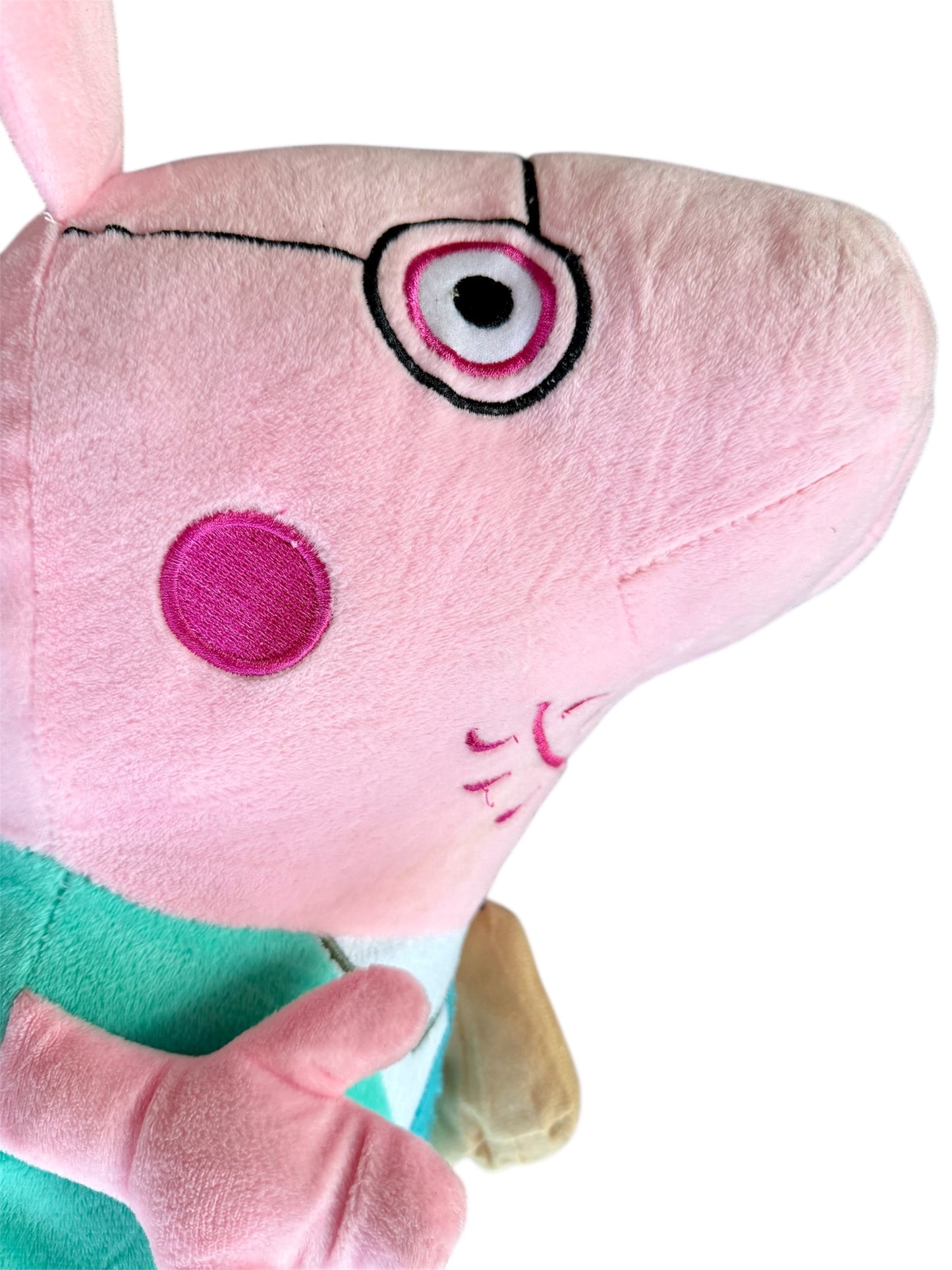 Ty Peppa Pig Daddy Pig & Peppa Pig Large Stuffed Animal Toy Set Bundle