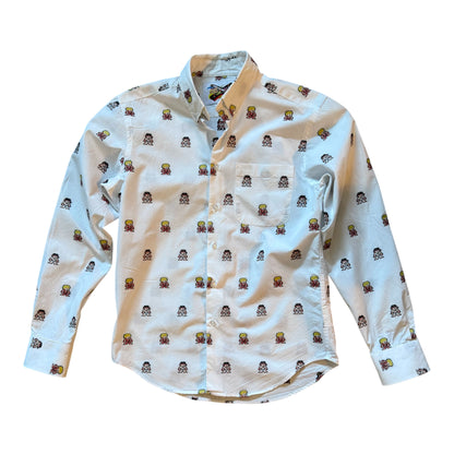 Naked & Famous Capcom Street Fighter Ken & Ryu Button-Down Shirt Size: M
