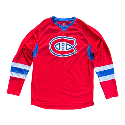 Montreal Canadiens NHL Red Long Sleeve T-Shirt Jersey Style Size: M
