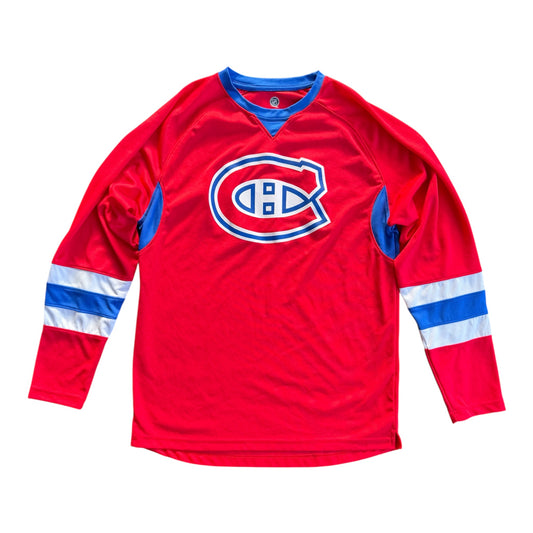 Montreal Canadiens NHL Red Long Sleeve T-Shirt Jersey Style Size: M