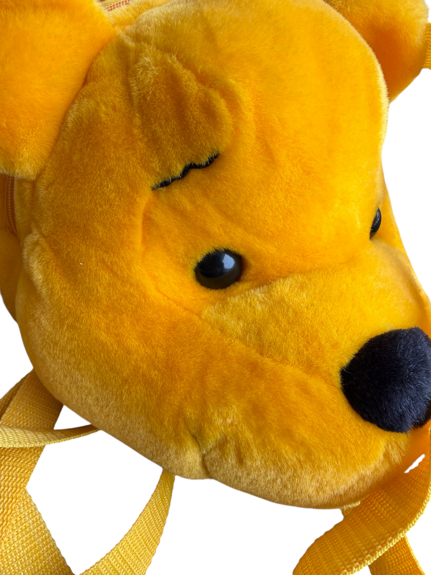 VTG '90s Y2K Disney Winnie the Pooh Head Plush Zipper Backpack