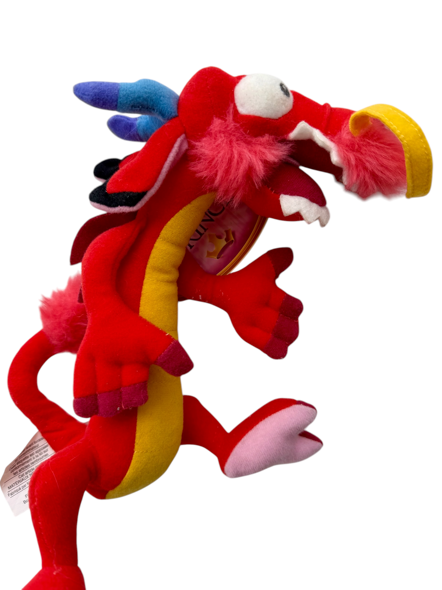 VTG Y2K Disney Mushu Mulan Disney On Ice Stuffed Animal Toy 9"