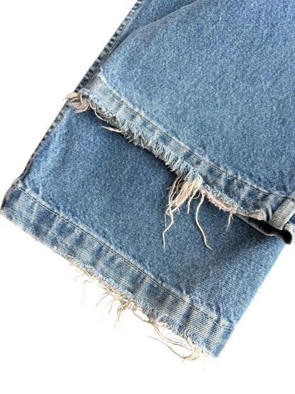 VTG Y2K ‘90s JNCO Flamehead Blue Denim Skater Jeans Youth Size: 18