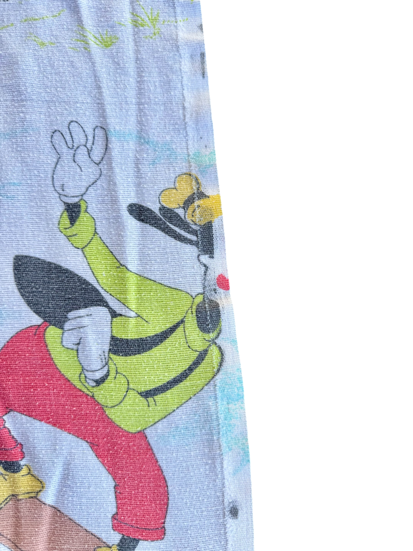 VTG '80s Disney Mickey & Friends Rainbow Skating Flat Sheet Size: TWIN