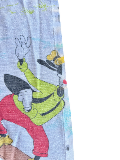 VTG '80s Disney Mickey & Friends Rainbow Skating Flat Sheet Size: TWIN