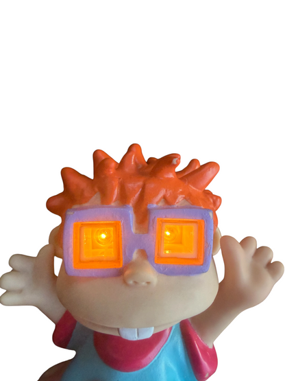 VTG 1997 Rugrats Chuckie Finster Light-Up Toy Keychain/Backpack Clip
