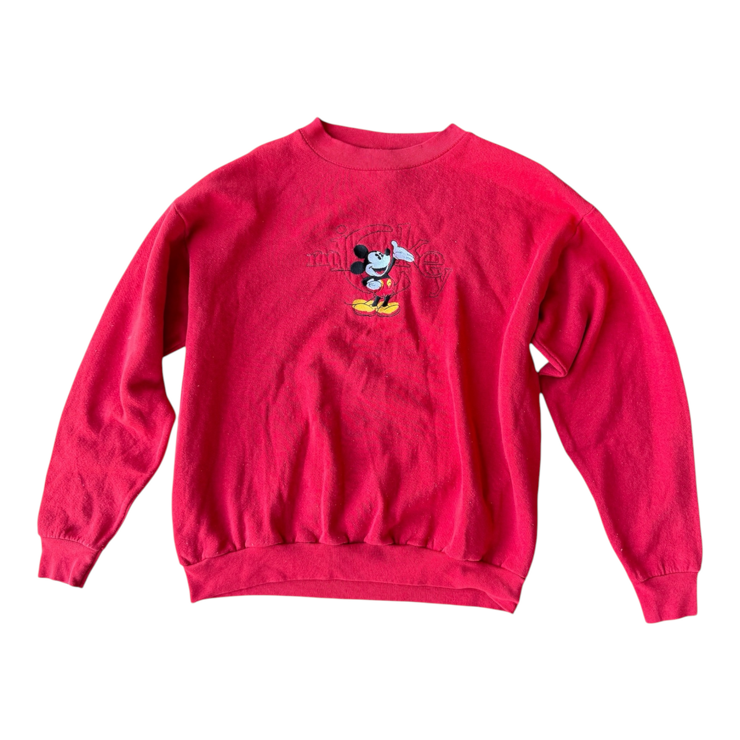 VTG '90s Disney Mickey Unlimited Brazos Red Sweatshirt Size: M