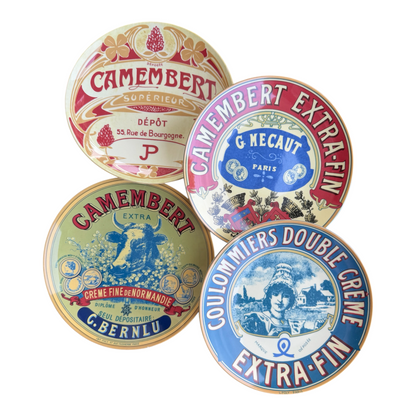 VTG BIA Cordon Bleu French Camembert Cheese Plates Decor Set of 4