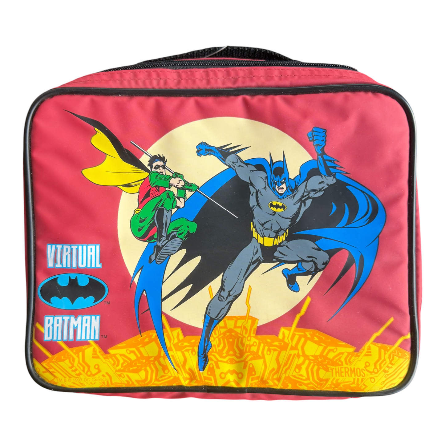 VTG 1998 DC Comics "Virtual Batman" Lunch Bag Batman & Robin (Bag Only)