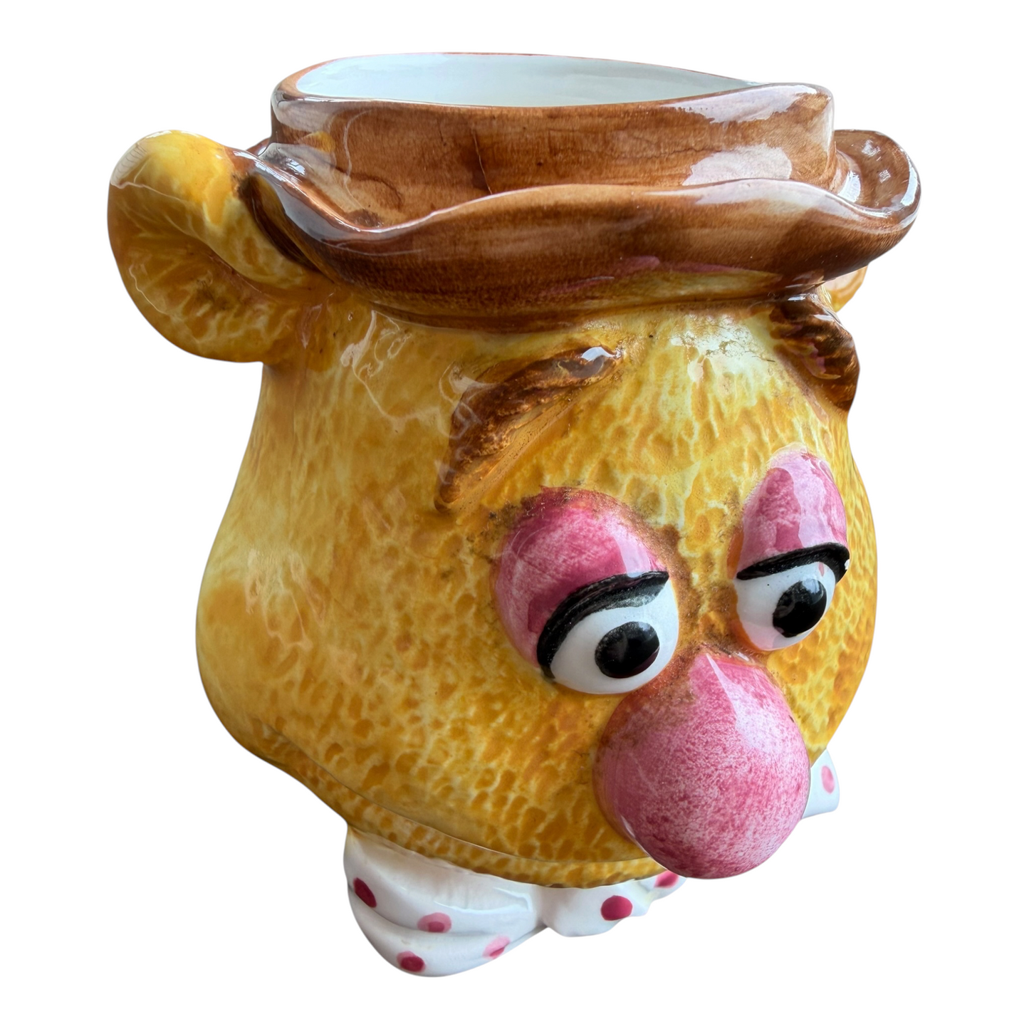 VTG Jim Henson The Muppets Fozzie Bear Ceramic Figural Coffee Mug