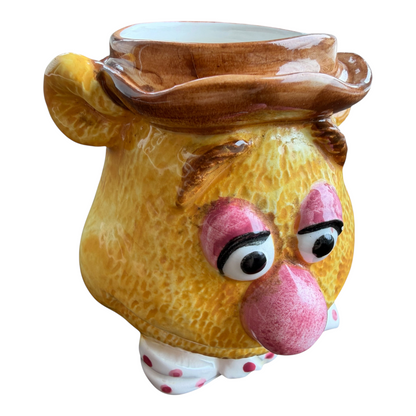 VTG Jim Henson The Muppets Fozzie Bear Ceramic Figural Coffee Mug