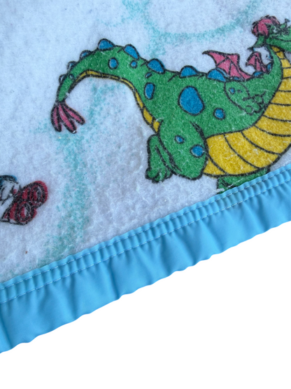 VTG ‘80s Disney Esmond Fancy Flyers Hot Air Balloon Fleece Blanket Size: TWIN